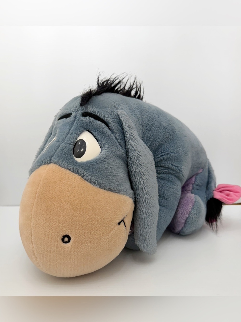 Vintage 90s Disney Mattel Eeyore Chunky Flopped Over Plush Stuffed Animal